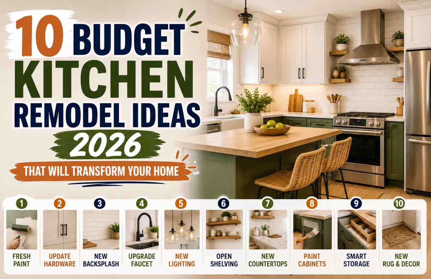10 Budget Kitchen Remodel Ideas 2026 That Will Transform Your Home