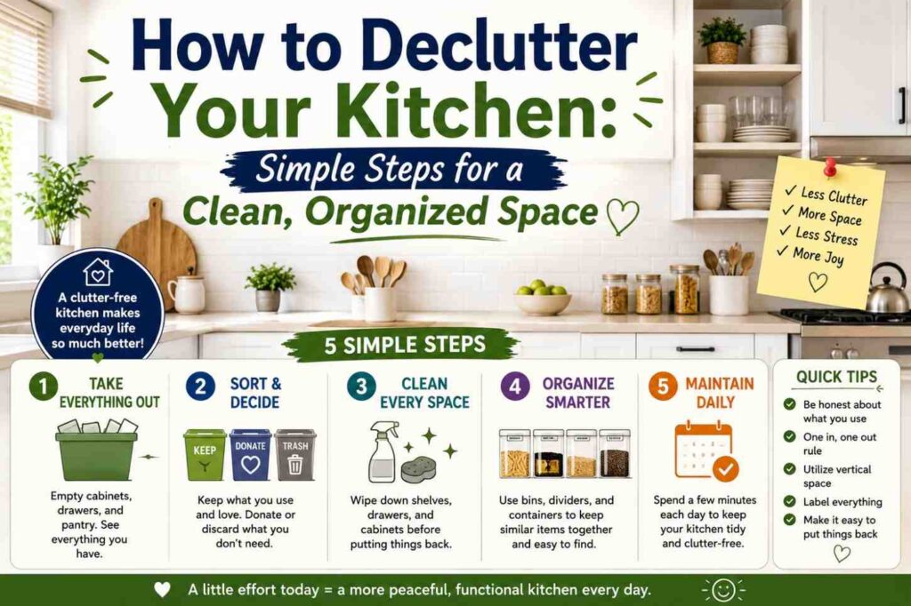 how to declutter your kitchen