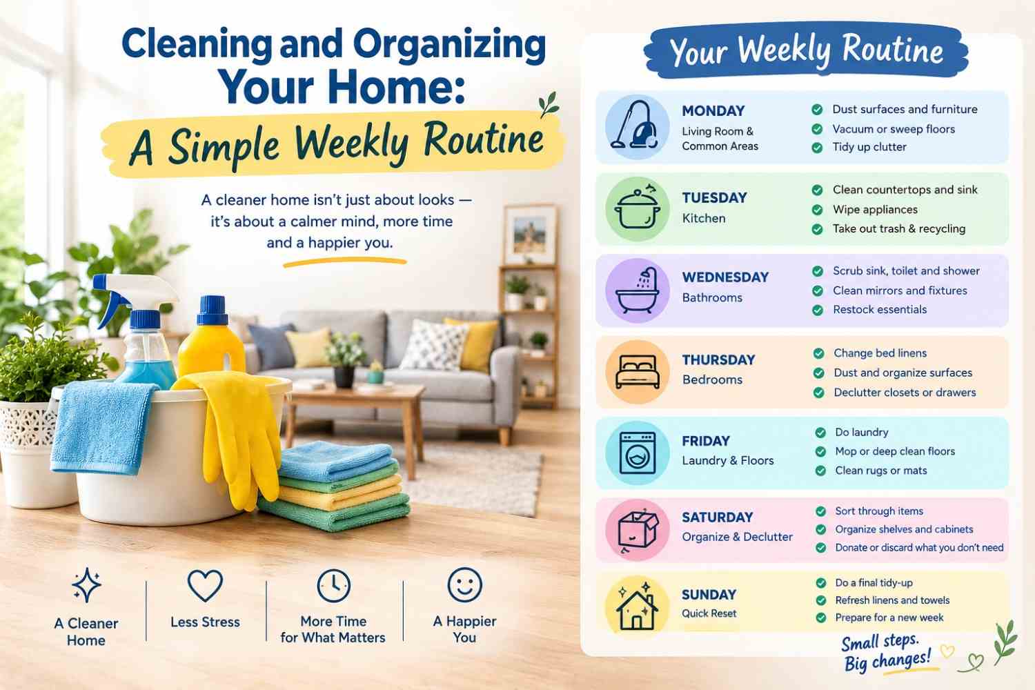 cleaning and organizing